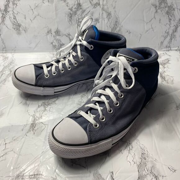 Converse CTAS HI STREET Midnight Navy Canvas Mid Sneaker - Picture 2 of 7
